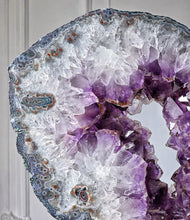 이미지를 갤러리 뷰어에 로드 , Large Rutilated Amethyst Portal / Slab on Black Stand - 7.16kg #135
