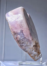 Cargar imagen en el visor de la galería, Large Pink Amethyst Heart on Clear Stand - Half Raw Half Polished 2.5kg #15
