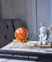 이미지를 갤러리 뷰어에 로드 , Fire Quartz / Red Hematoid Quartz Sphere - 330g #26

