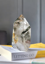 Load image into Gallery viewer, Garden Quartz / Lodolite Tower on Gold Stand - 1.41kg #176
