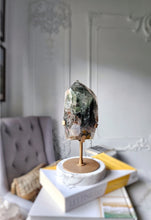 Load image into Gallery viewer, Garden Quartz / Lodolite Freeform on Gold Stand - 1.5kg #175
