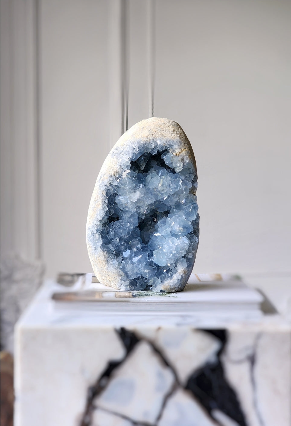 20% OFF | Celestite Cluster / Cutbase - 3.73kg #83