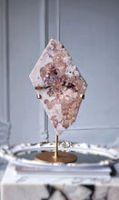 Load image into Gallery viewer, Pink Amethyst Slab on Gold Stand - 1.17kg #106
