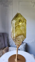 Load image into Gallery viewer, Large Phantom Smoky Citrine Double Terminated on Gold Stand - 3.1kg #116
