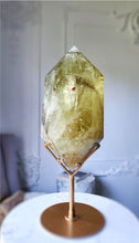 Load image into Gallery viewer, Large Phantom Smoky Citrine Double Terminated on Gold Stand - 3.1kg #116
