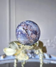 Load image into Gallery viewer, Blue Flower Agate Sphere - 270g #136
