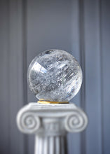Load image into Gallery viewer, Clear Quartz Sphere x Green Chlorite Inclusion - 175g #141
