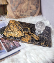 Load image into Gallery viewer, Golden Healer x Black Tourmaline &amp; Mica Plate / Thick Slab / Tray - 3.2kg #105
