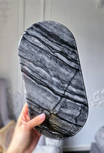 Load image into Gallery viewer, Brazilian Zebra Marble Stone Tray / Plate - 1.3kg #120
