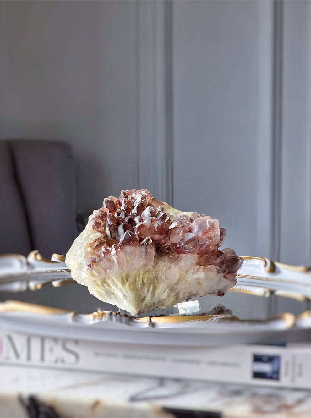 Red Phantom Quartz Cluster - 821g #108