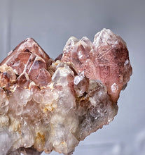 Load image into Gallery viewer, Red Phantom Quartz Cluster / Double Terminated on Silver Stand - 646g #403
