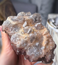Load image into Gallery viewer, Red Phantom Quartz Cluster / Double Terminated on Silver Stand - 646g #403
