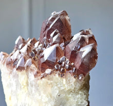 画像をギャラリービューアに読み込む, Red Phantom Quartz Cluster on Rose Gold Stand - 572g #150
