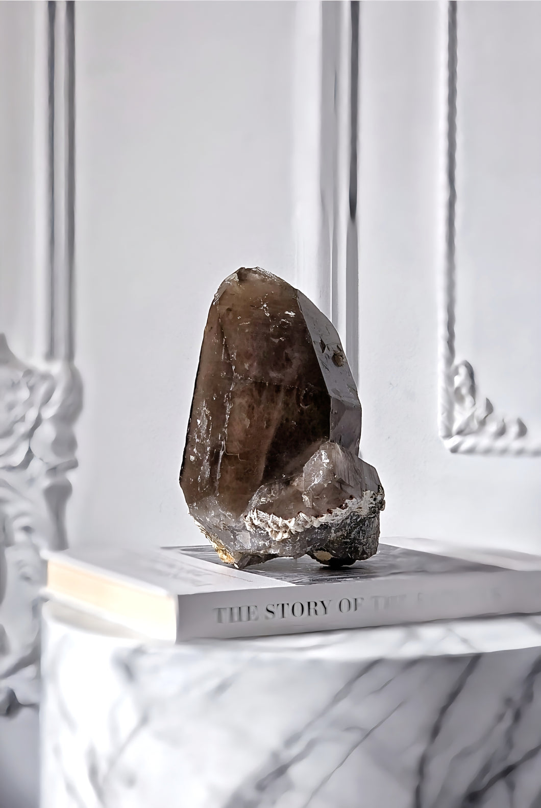 Smoky Citrine Quartz with Garnet Inclusion - 2.08kg #300