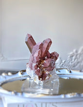 Load image into Gallery viewer, Red Hematite Quartz Cluster on Clear Stand - 532g #302

