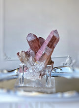 Load image into Gallery viewer, Red Hematite Quartz Cluster on Clear Stand - 532g #302
