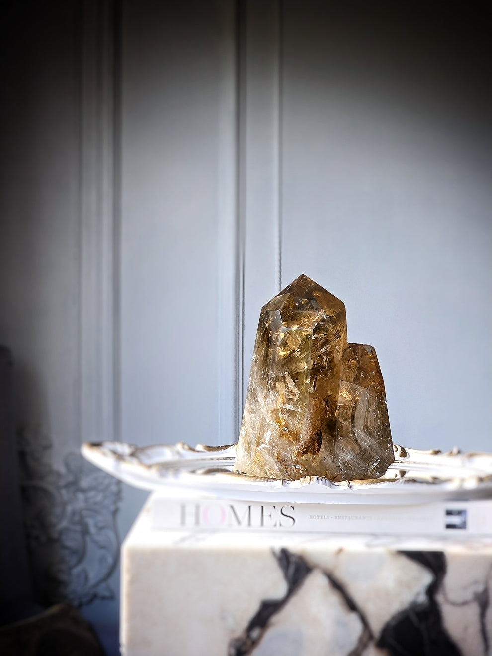 Smoky Citrine Quartz Twin Tower - 2.43kg #324