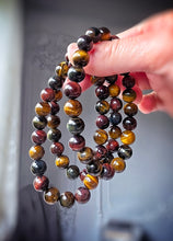 將圖片載入圖庫檢視器 Rainbow Tiger Eye Beacelet - Mixed Colors - 8.5mm
