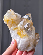 Load image into Gallery viewer, Golden Healer Quartz Cluster on Stand - 369g #107
