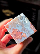 이미지를 갤러리 뷰어에 로드 , Druzy Pink &amp; Blue Agate Cube - 257g #352
