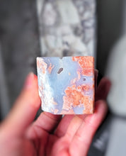 Load image into Gallery viewer, Druzy Pink &amp; Blue Agate Cube - 152g #367
