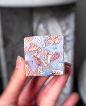 將圖片載入圖庫檢視器 Druzy Pink &amp; Blue Agate Cube - 161g #403
