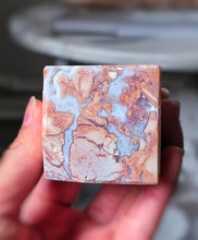 將圖片載入圖庫檢視器 Druzy Pink &amp; Blue Agate Cube - 171g #436
