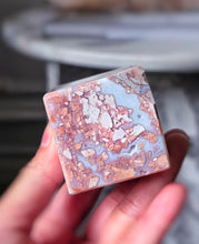 將圖片載入圖庫檢視器 Druzy Pink &amp; Blue Agate Cube - 171g #436

