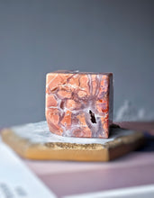 將圖片載入圖庫檢視器 Druzy Pink &amp; Blue Agate Cube - 166g #443
