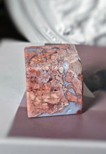 將圖片載入圖庫檢視器 Druzy Pink &amp; Blue Agate Cube - 156g #93
