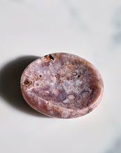 將圖片載入圖庫檢視器 Pink Flower Agate Bowl / Jewellery Dish Tray - small 157g #387

