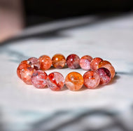 | High Grade | Golden Healer x Red Hematoid Quartz Bracelet - 51g / 15mm #381