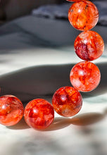 이미지를 갤러리 뷰어에 로드 , Fire Quartz / Red Hematoid Quartz Bracelet - 53g / 15mm #384
