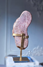 이미지를 갤러리 뷰어에 로드 , Large Pink Amethyst Geode / Slab on Gold Stand - 6.22kg #926
