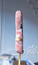이미지를 갤러리 뷰어에 로드 , Large Pink Amethyst Geode / Slab on Gold Stand - 6.22kg #926
