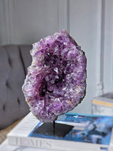 Cargar imagen en el visor de la galería, Amethyst Cluster / Geode on Black Stand - 2.76kg #139
