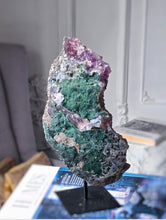 Cargar imagen en el visor de la galería, Amethyst Cluster / Geode on Black Stand - 2.76kg #139
