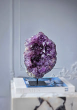 Cargar imagen en el visor de la galería, Amethyst Cluster / Geode on Black Stand - 2.76kg #139
