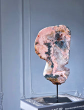 Load image into Gallery viewer, Pink Amethyst x Green Jasper Slab on Black Stand - 1.85kg #17
