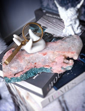 Load image into Gallery viewer, Pink Amethyst Slab on Black Stand - 1kg #70
