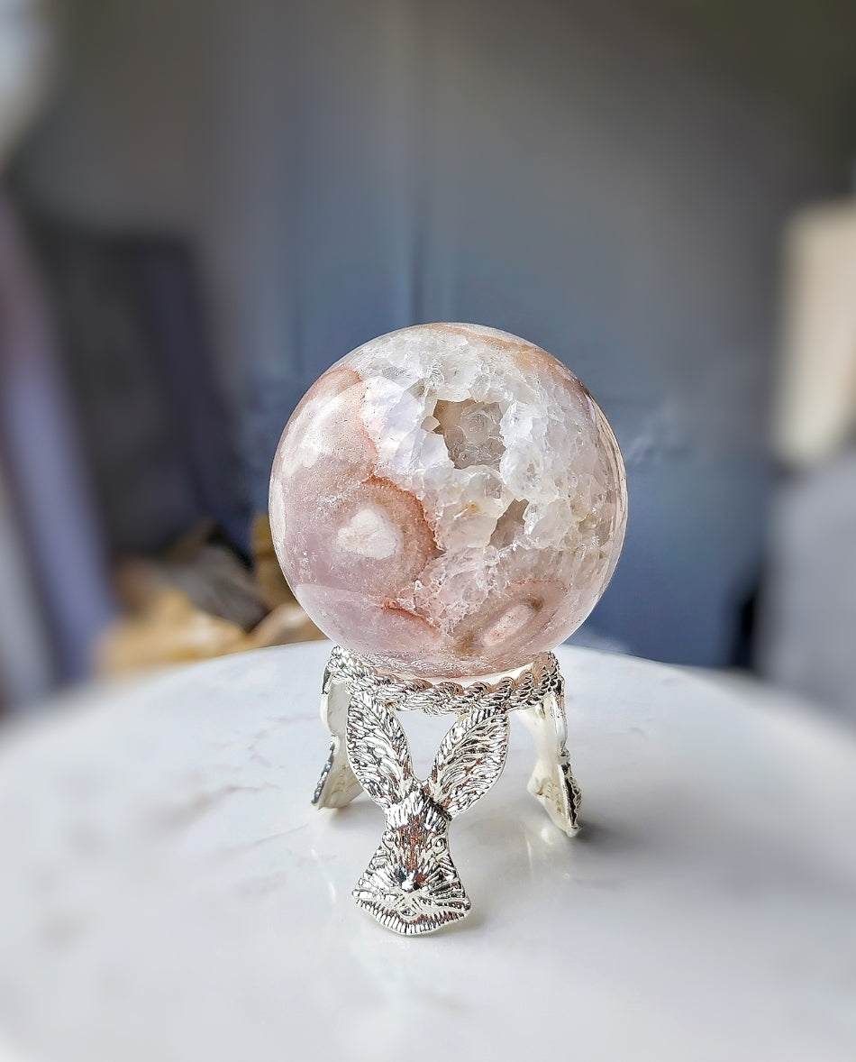 Pink Amethyst Flower Sphere - 518g #70