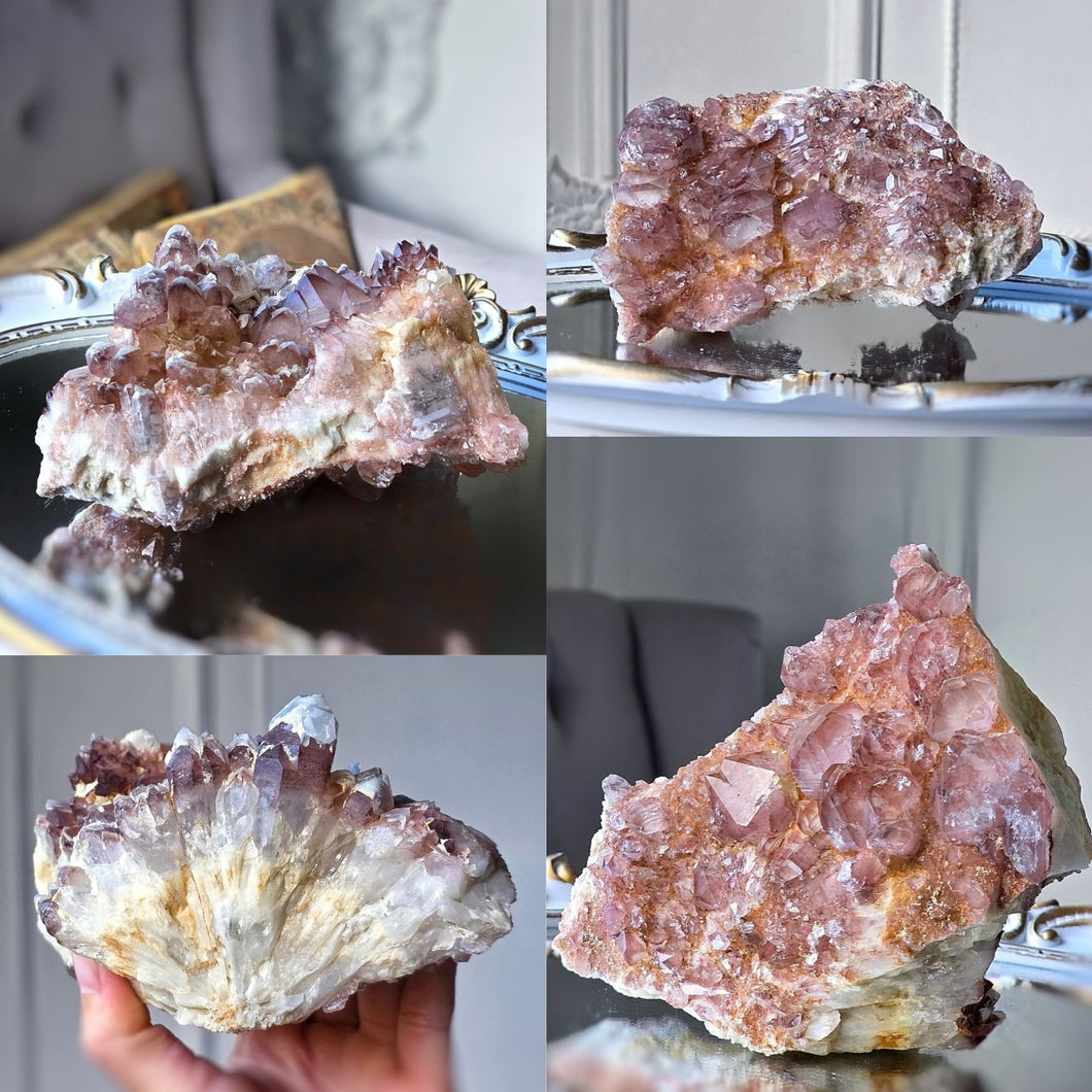 Red Phantom / Red Hematite Quartz Cluster - Double Sided 839g #4