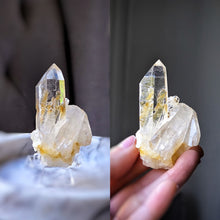 Load image into Gallery viewer, Golden Healer Quartz Point on Stand - mini 55g #271
