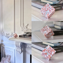 將圖片載入圖庫檢視器 Druzy Pink &amp; Blue Agate Cube - 219g #99
