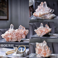 High Grade Pink Himalayan Quartz Cluster - 2.08kg #502