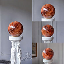 이미지를 갤러리 뷰어에 로드 , Large Fire Quartz / Red Hematoid Quartz Sphere - 1.2kg #25

