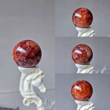 이미지를 갤러리 뷰어에 로드 , Fire Quartz / Red Hematoid Quartz Sphere - 261g #27

