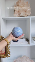 Load and play video in Gallery viewer, Blue Calcite Sphere - 1.38kg #75
