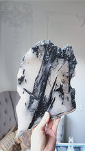 Load and play video in Gallery viewer, Black Tourmaline in Quartz Slab - 866g #923
