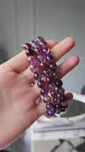 Load and play video in Gallery viewer, Amethyst x Lodolite / Garden Quartz Bracelet
